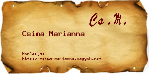 Csima Marianna névjegykártya