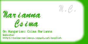 marianna csima business card